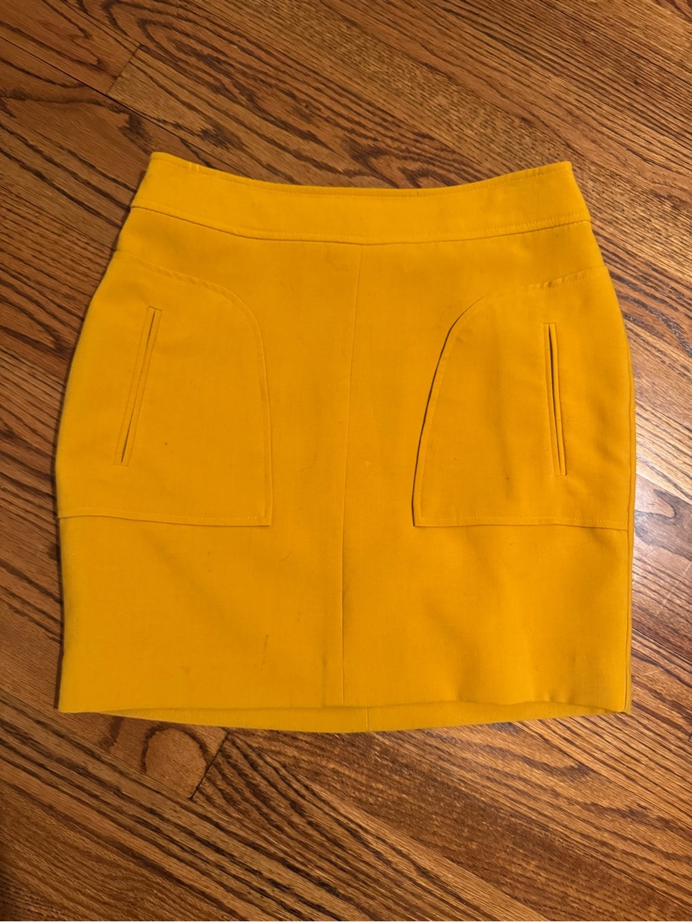 Forever 21 Bright Yellow Mini Skirt with Front Pockets
